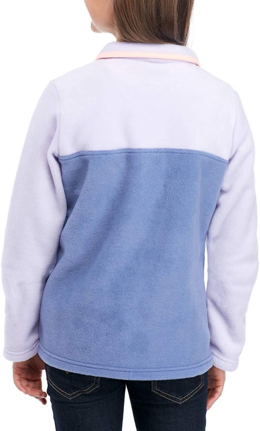 Columbia Girl's Three Lakes Half Snap Fleece Pullover (Big Girl's 7-16), Eve/Soft Violet — фото 2