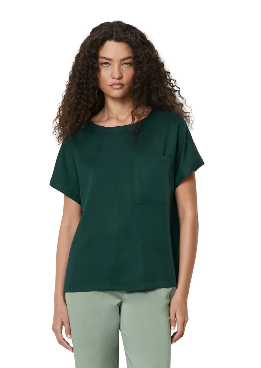 

Блузка с короткими рукавами Marc O'Polo, изготовленная из лиоцелла Tencel, зеленый