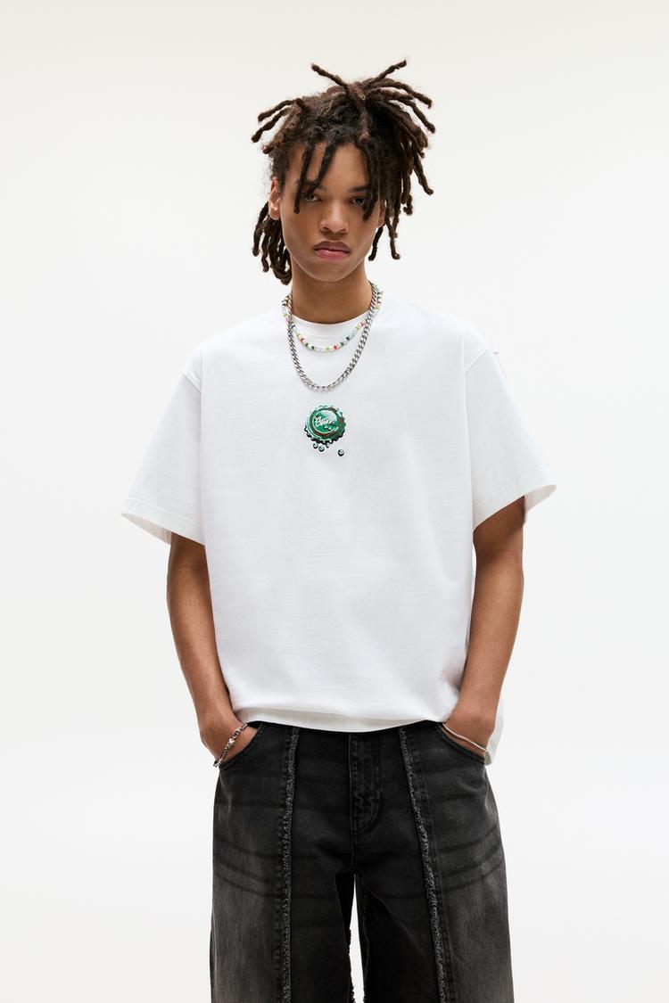 

Футболка Stwd с изображением кепки Pull And Bear, белый