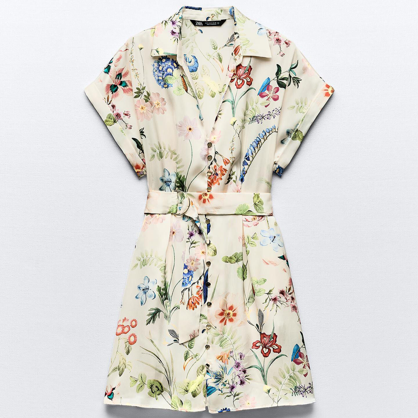 

Платье Zara Floral Print Satin, мультиколор (размер XS)