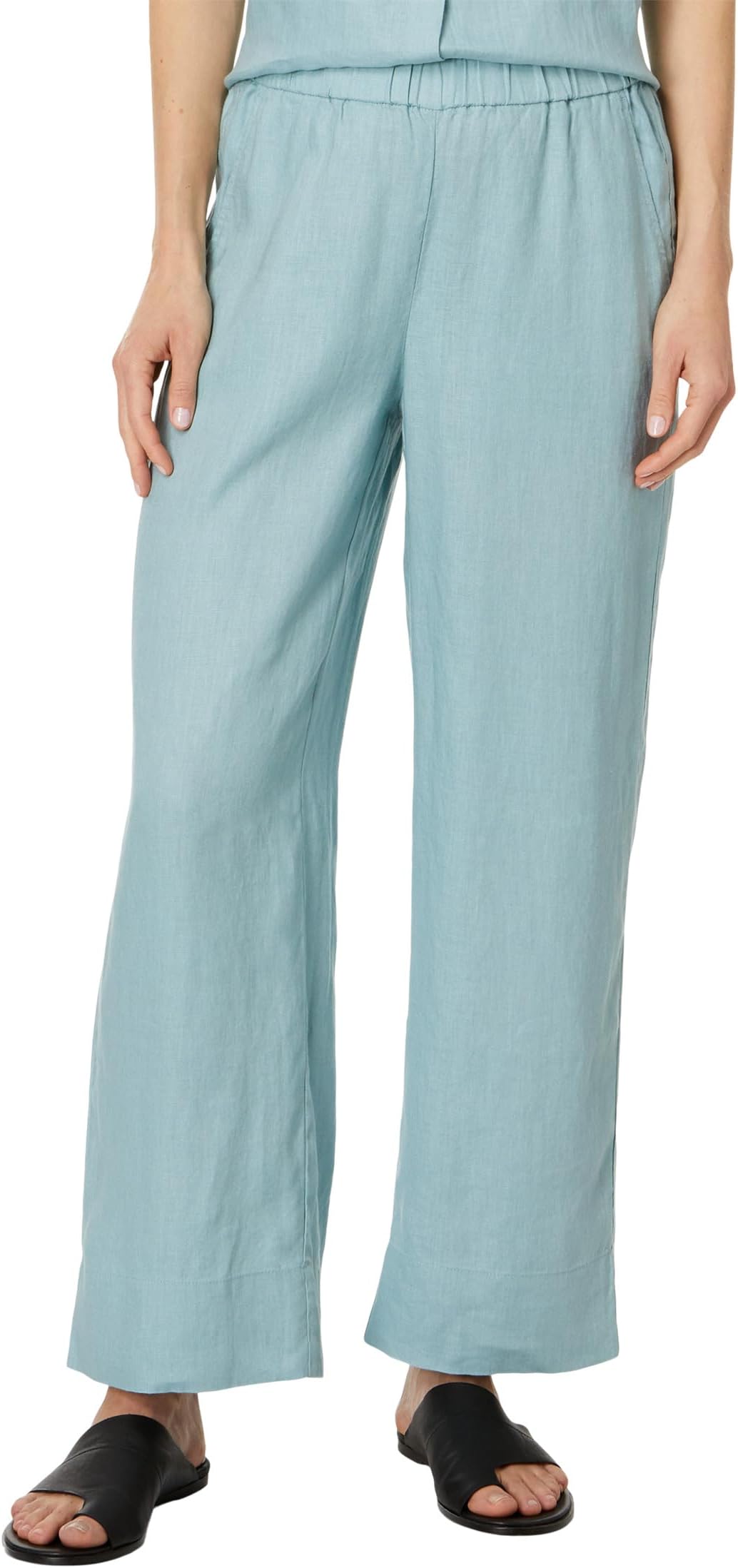 

Брюки Eileen Fisher Petite Full Length Wide Leg Pant, цвет Seafoam