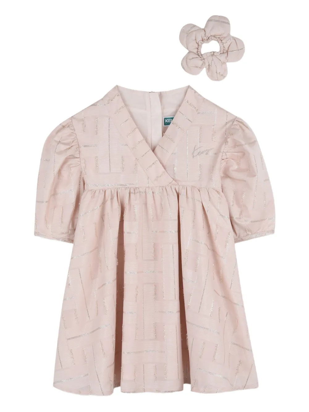 

Платье с эффектом металлик Kenzo Kids, розовый