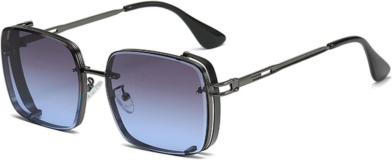 

Модные панк-солнцезащитные очки квадратной формы для мужчин и женщин, для активного отдыха, уличной фотосъемки, декоративные солнцезащитные очки (Цвет: B, Размер: 1) MTZJH, One Color