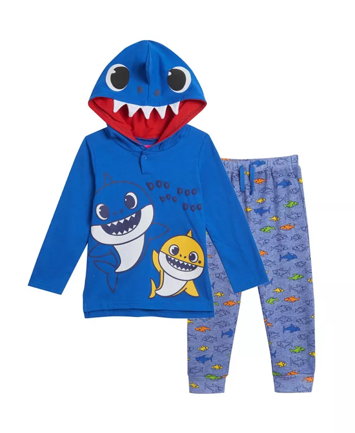 

Детский костюм Baby Boys Shark с худи и брюками-джоггерами Pinkfong, синий