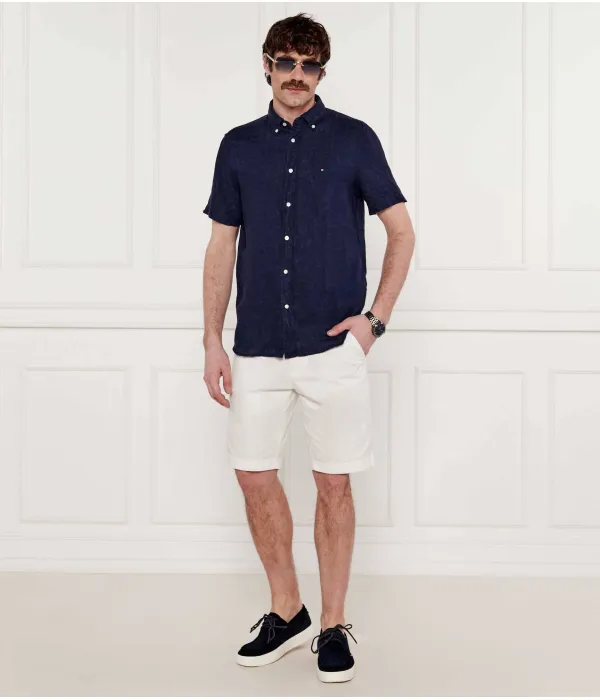 Льняная рубашка Regular fit Tommy Hilfiger, синий — фото 2