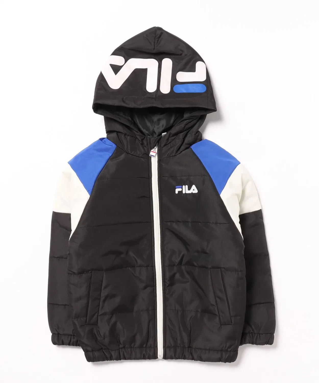 Куртка FILA с утеплителем, чёрная, детская