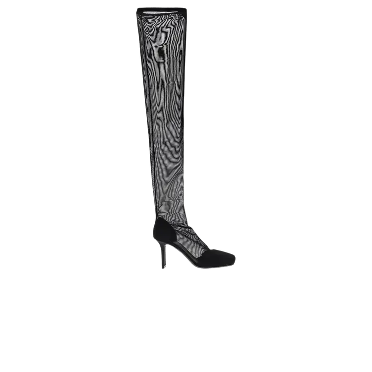 Кроссовки Courrèges Wmns Square Toe 80 Mesh Thigh Boot 'Black'