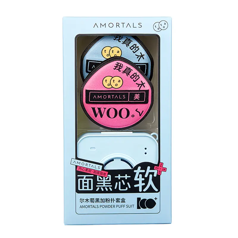 AMORTALS Black With Pink Puff Setting Air Cushion Liquid Foundation Exclusive Easy to Eat Cotton Candy Easy to Apply — фото 2