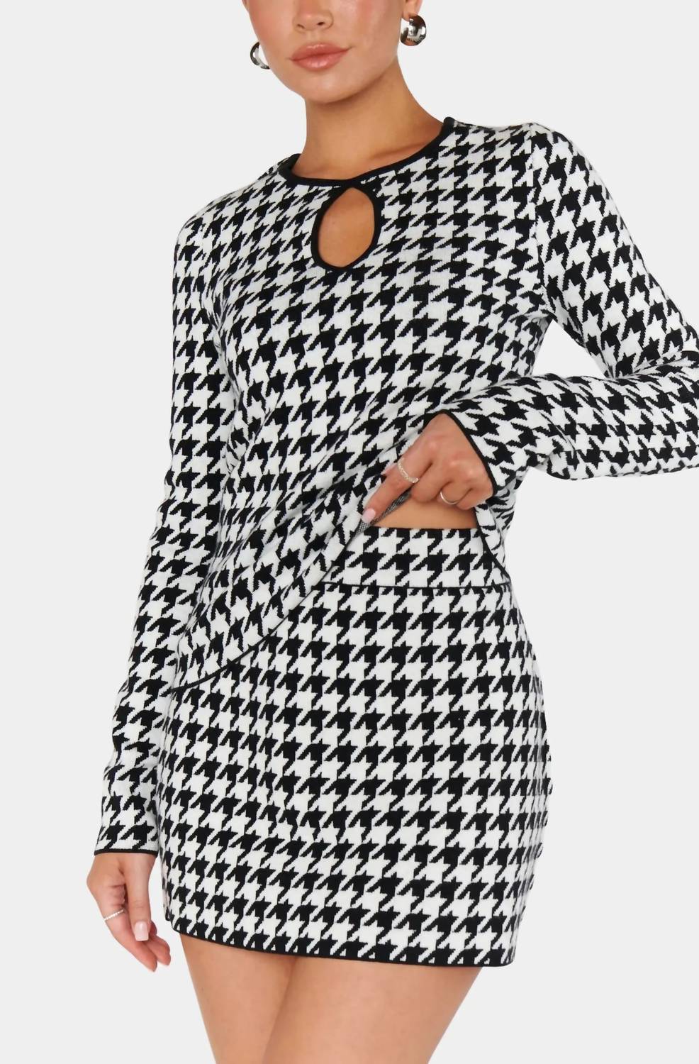 

Юбка Tippi Houndstooth в черном/белом цвете Show Me Your Mumu