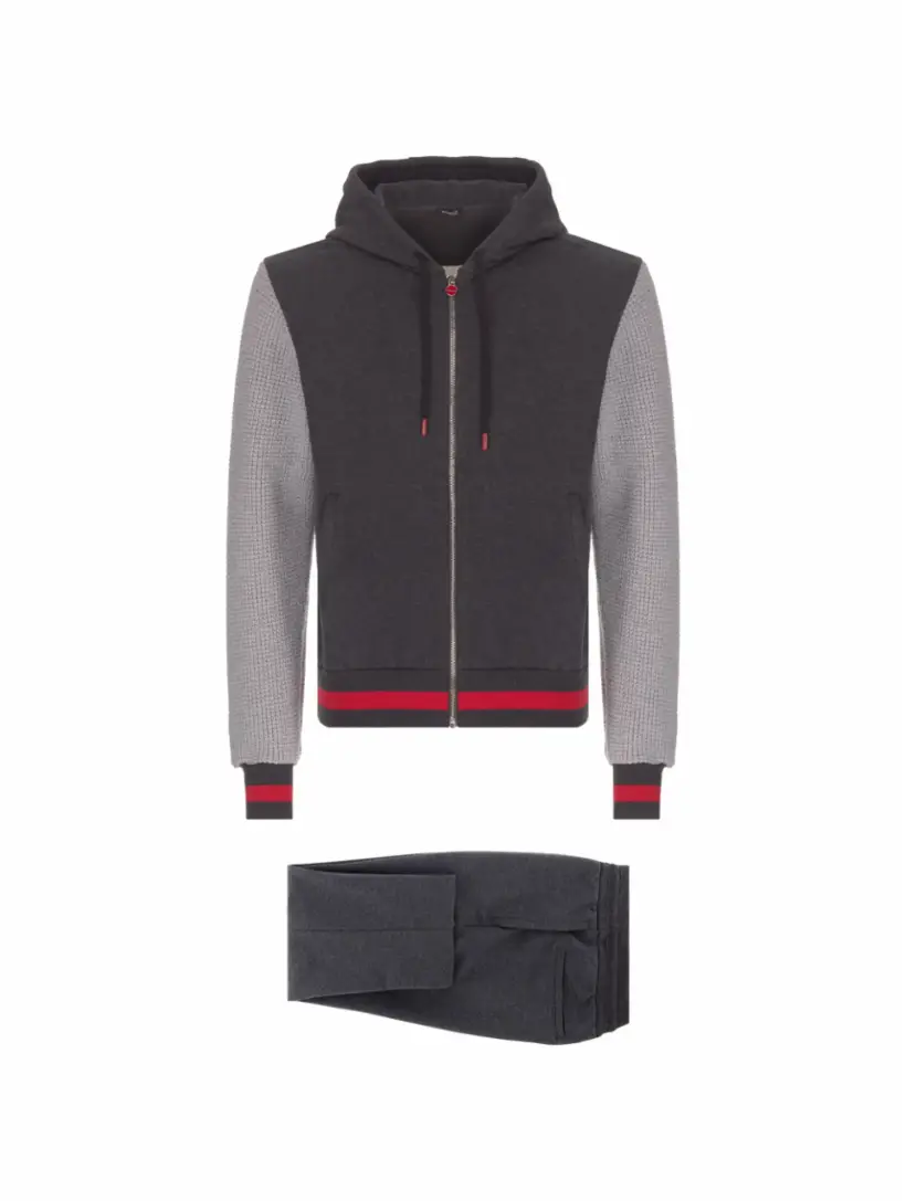 

Комбинированный спортивный костюм Kiton, серый