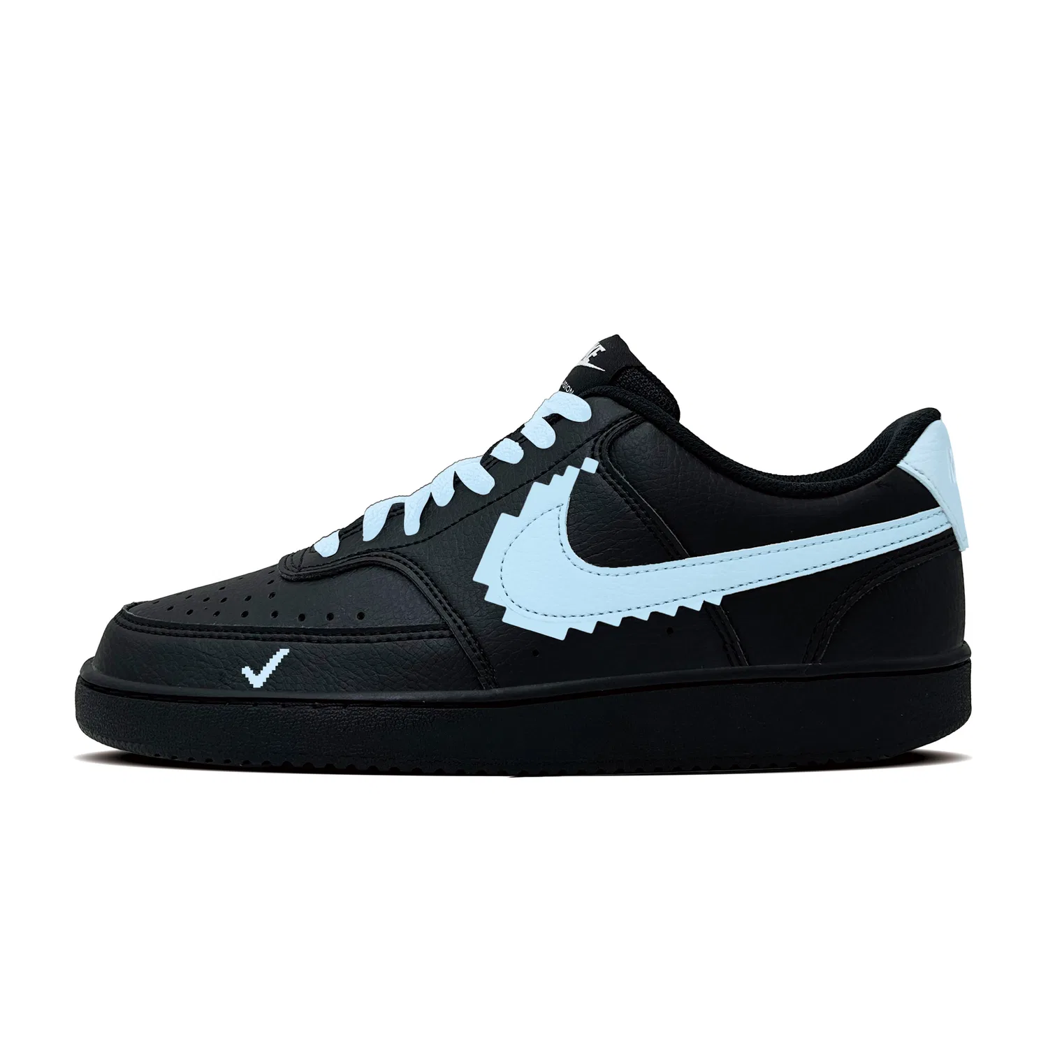 Кроссовки Nike Court Vision 1 Pixel Swoosh Light Blue