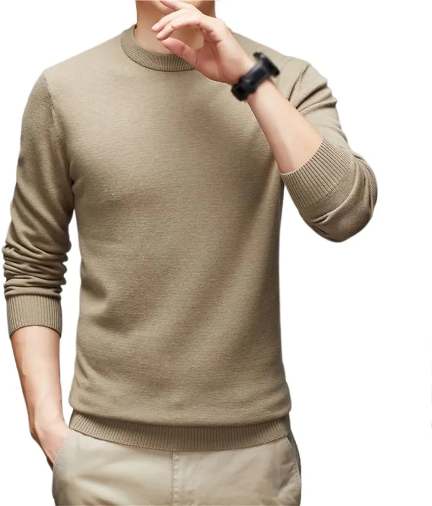 

Мужской джемпер осень/зима повседневный O-образный вырез палевый DUYHBAWRS