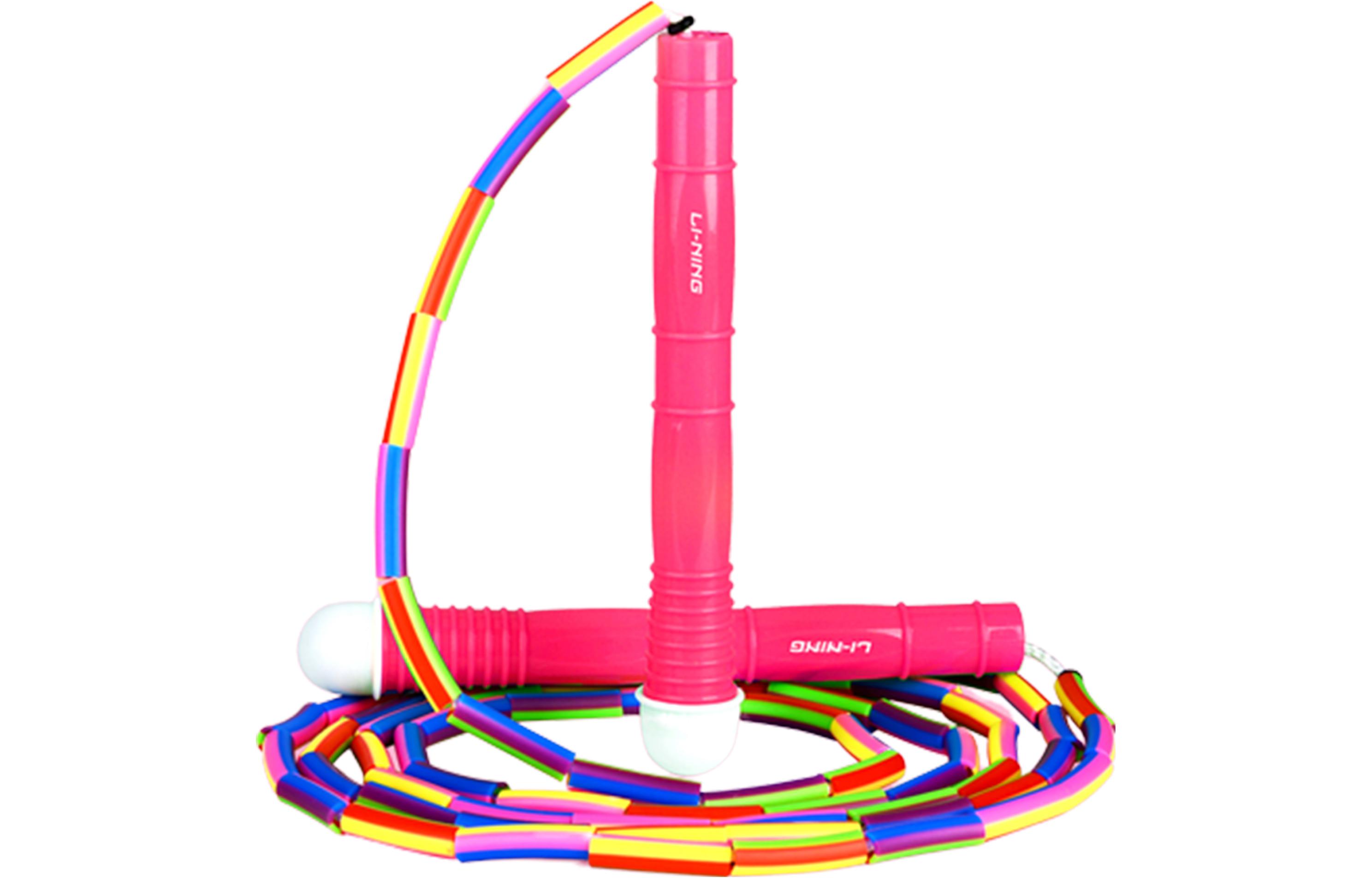 

LINING Развлекательная скакалка для детей Casual Entertainment из ПВХ, резины, пряжи DTY и полипропилена, длина троса 2,6 м, розовый