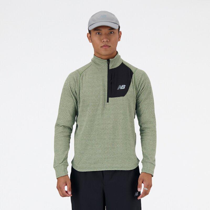 

Футболка nb heat grid с застежкой-молнией на половину длины New Balance, цвет dho