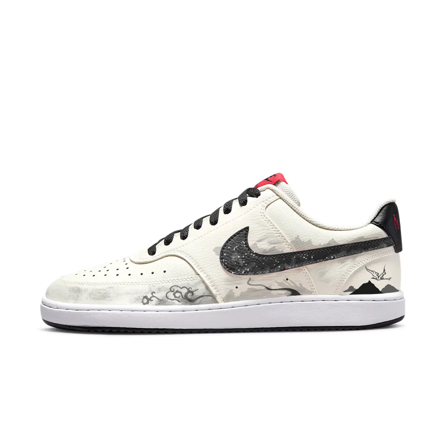 

Nike Кроссовки Court Vision 1 с амортизацией, износостойкие, низкие, мужские, для скейтбординга, черно-белые