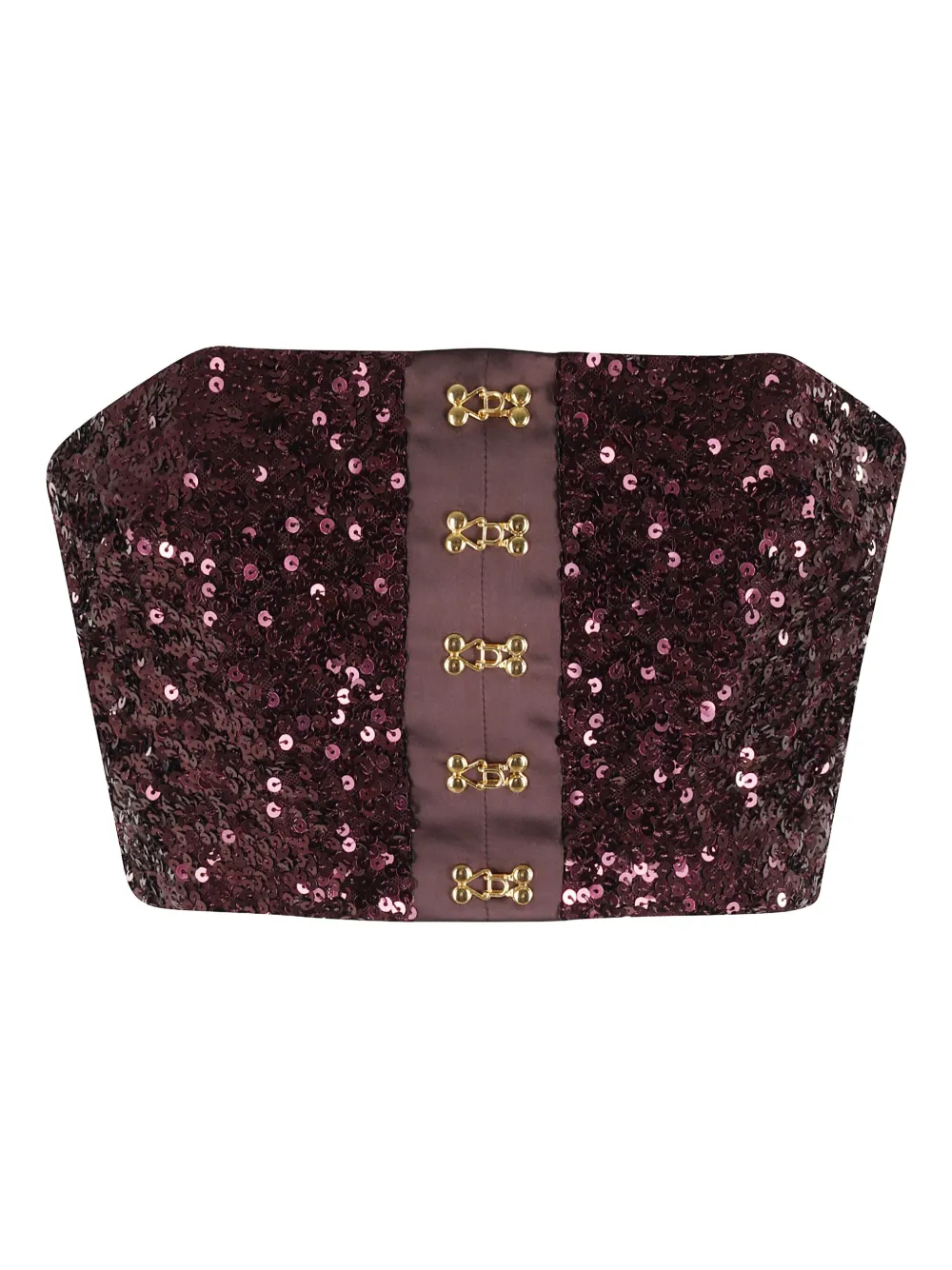 

Укороченный топ с отделкой пайетками Elisabetta Franchi, красный