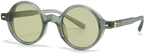 

Ретро круглые панк-солнцезащитные очки для женщин, модные градиентные оттенки, защита от УФ-излучения UV400, мужские солнцезащитные очки с заклепками MTZJH, Green Green