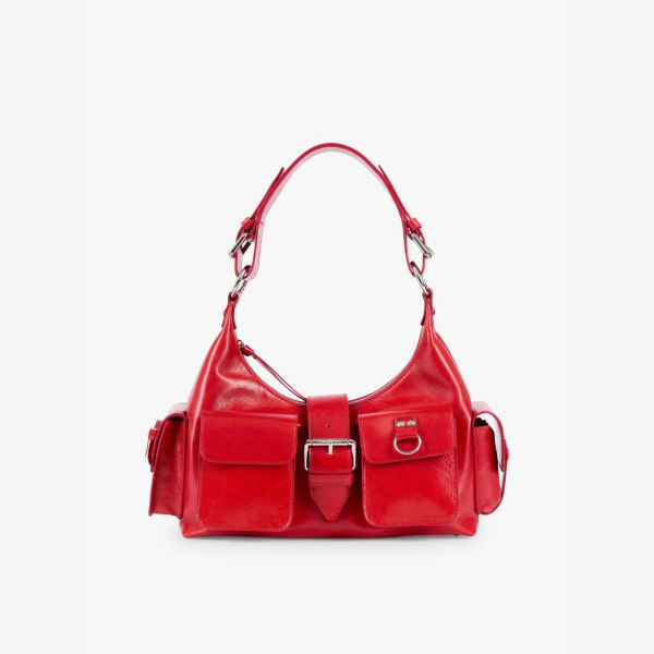 

Сумка через плечо из кожи с карманом-клапаном The Kooples, красный