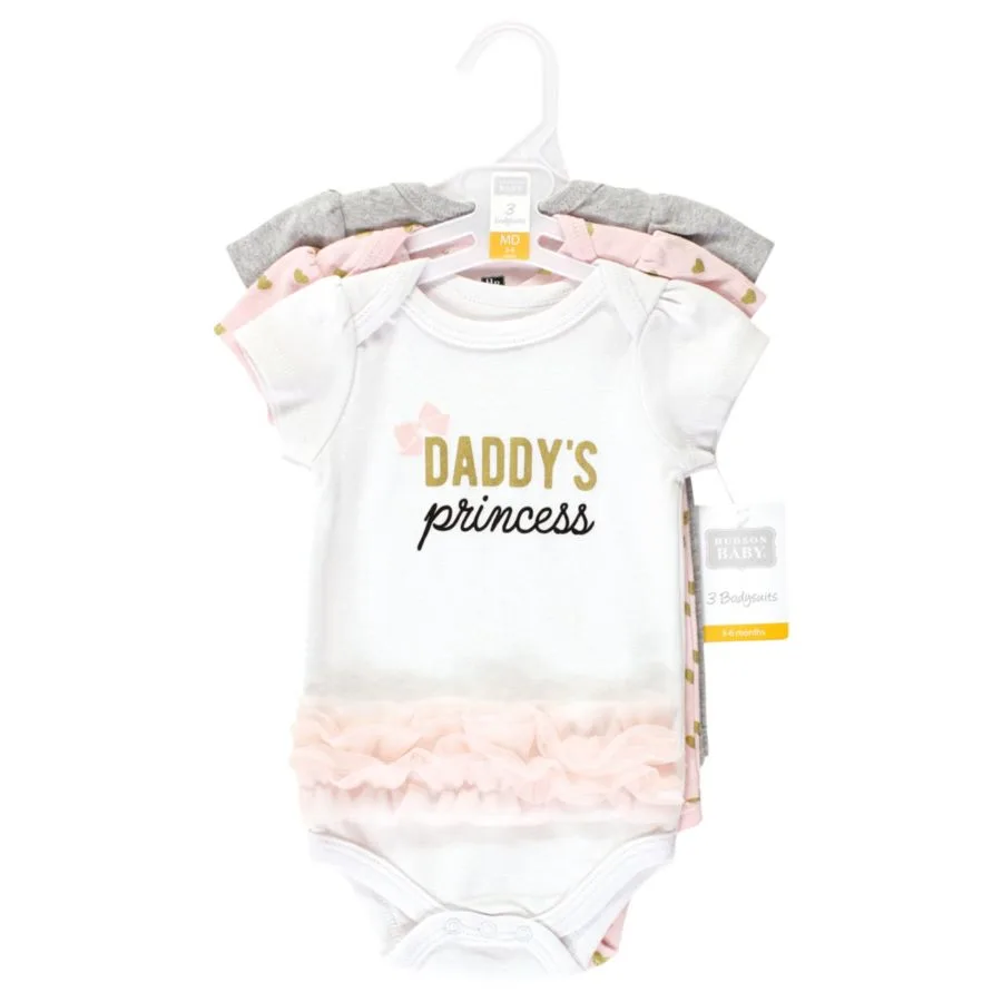 Комплект из 3 хлопковых боди Hudson Baby, Daddys Princess Tutu — фото 3