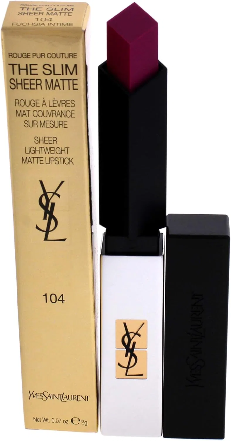 Помада матовая Yves Saint Laurent Rouge Pure Couture The Slim, оттенок 104 Fuchsia Intimate