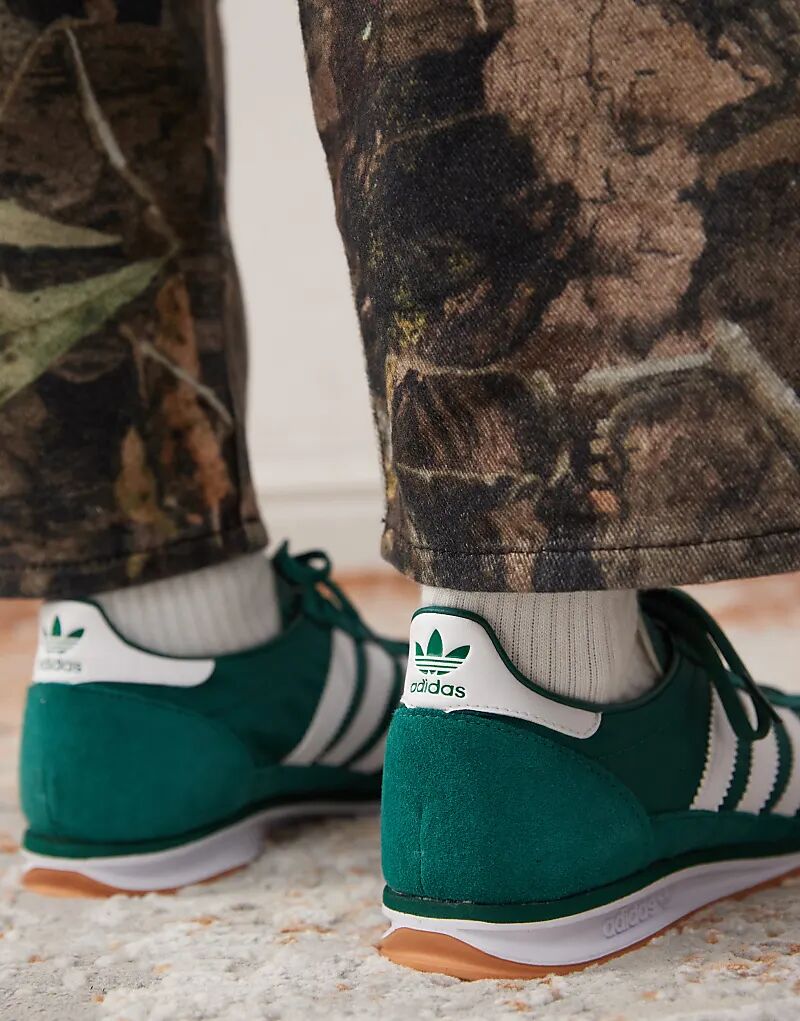 Кроссовки SL 72 OG зеленого и белого цвета adidas Originals — фото 3