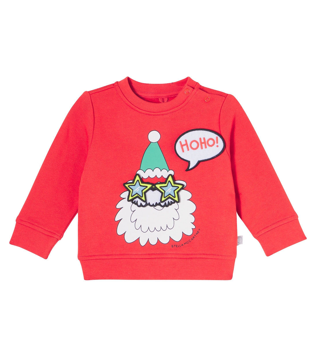

Детская хлопковая толстовка с принтом Stella McCartney Kids, красный