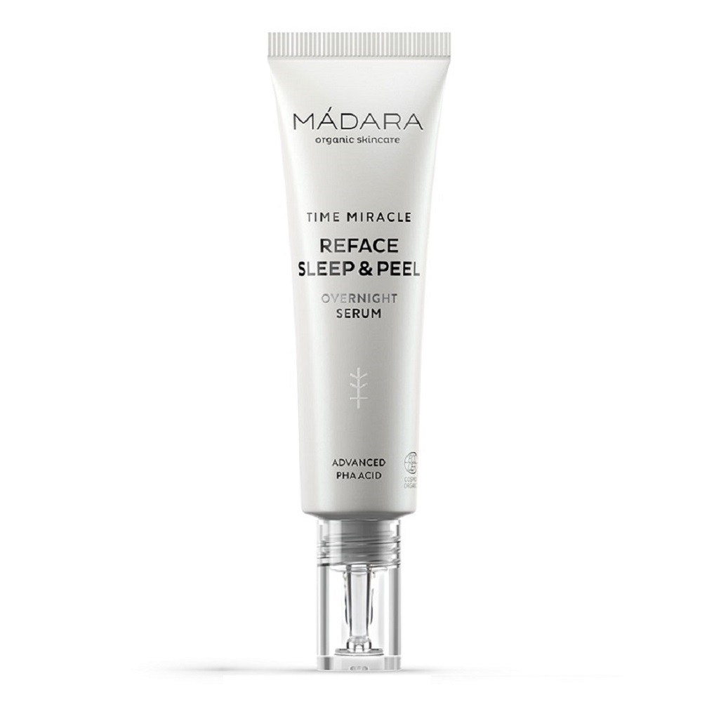 

Ночная сыворотка для лица time miracle reface sleep & peel overnight serum Madara, 30 мл