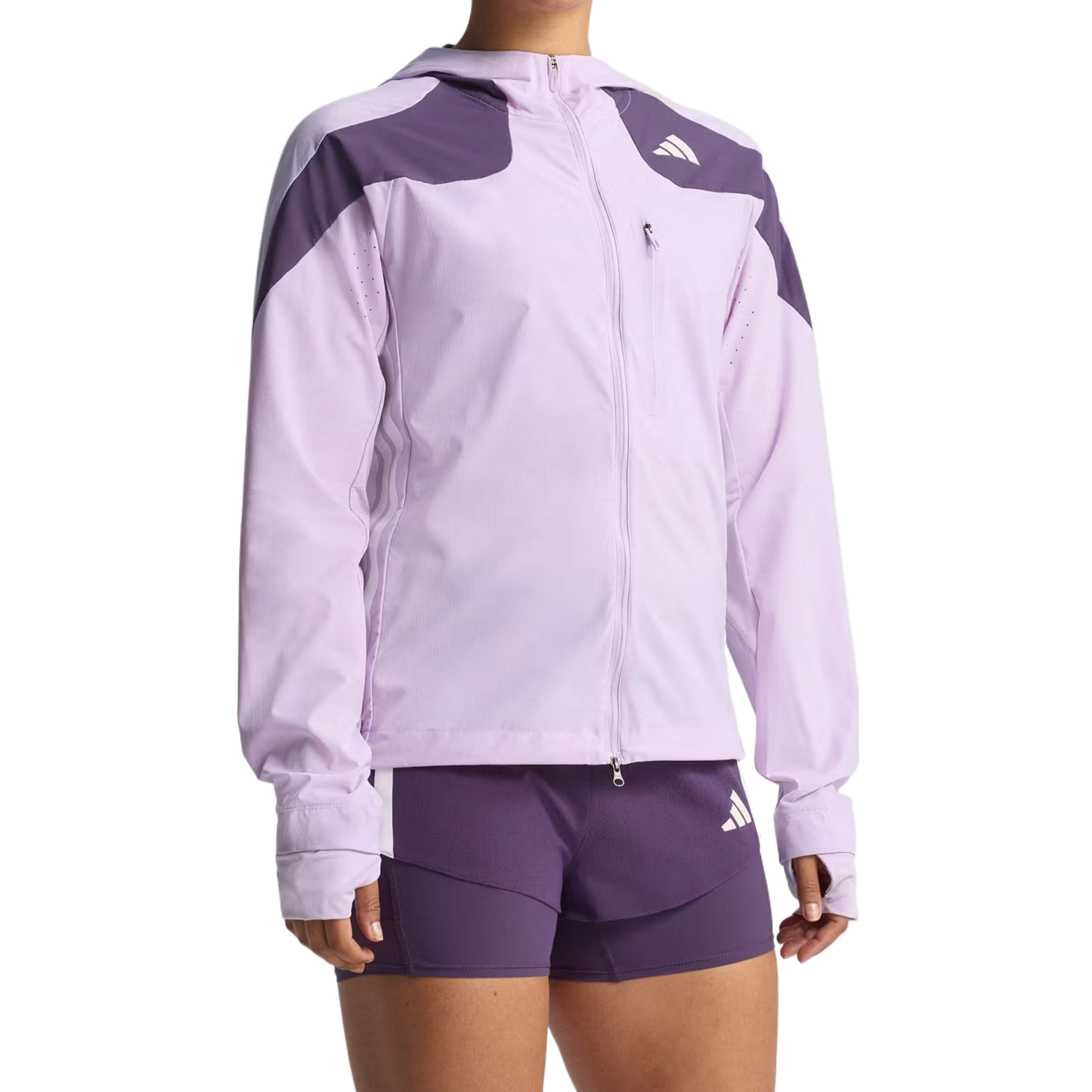 

Куртка для бега Adizero женская Adidas, розовый plum/aurora plum