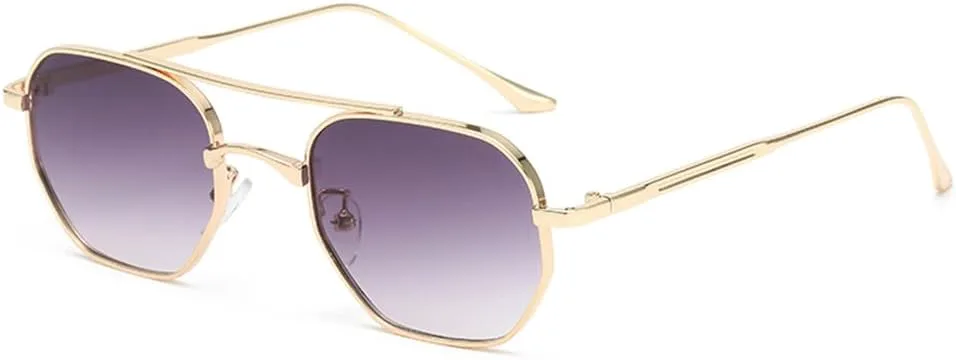 

Модные солнцезащитные очки в металлической оправе для вождения, мужские винтажные черные очки с защитой от УФ-излучения UV400 для женщин KTUCN, Light Grey