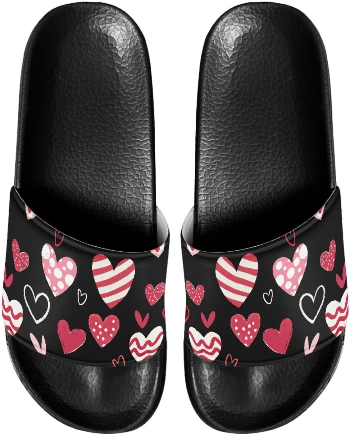 

Мужские домашние сандалии Psesaysky с подушкой, обеспечивающие максимальный комфорт, повседневные сандалии-шлепанцы с открытым носком, нескользящие тапочки, водостойкие мягкие плоские туфли, обувь с одной полосой, Stripe Hearts