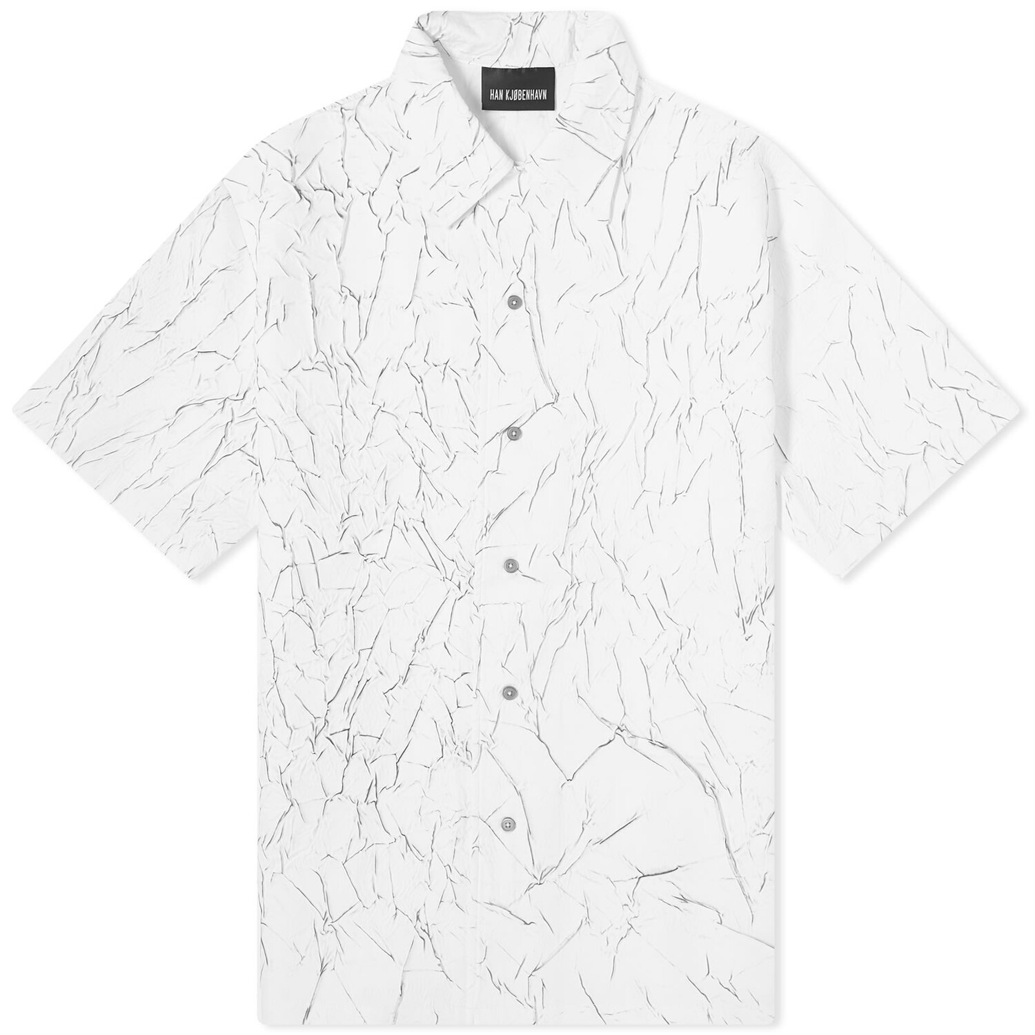 

Рубашка с коротким рукавом Han Kjobenhavn Wrinkle Bowling Shirt, белый