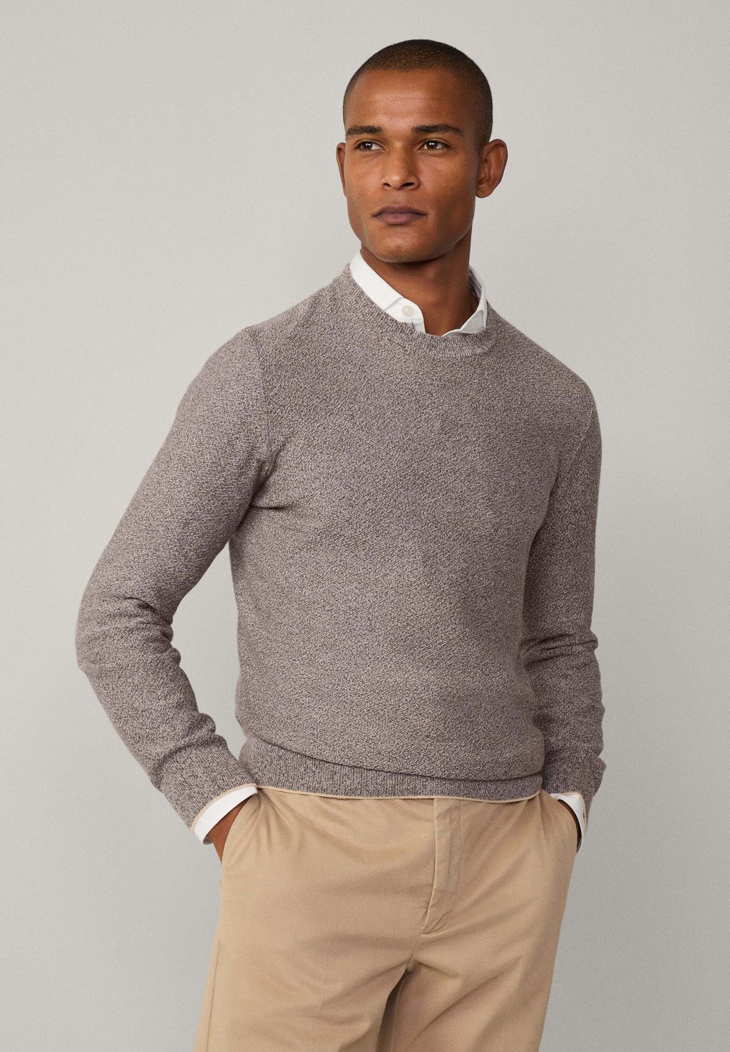 

Свитер MOULINE CREW Hackett London, песочный