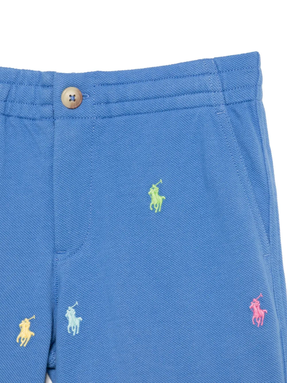 Шорты с вышивкой Polo Pony POLO RALPH LAUREN KIDS, синий — фото 3