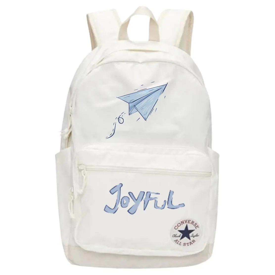 

Converse Полиэстеровый рюкзак обычный унисекс белый, Paper Plane