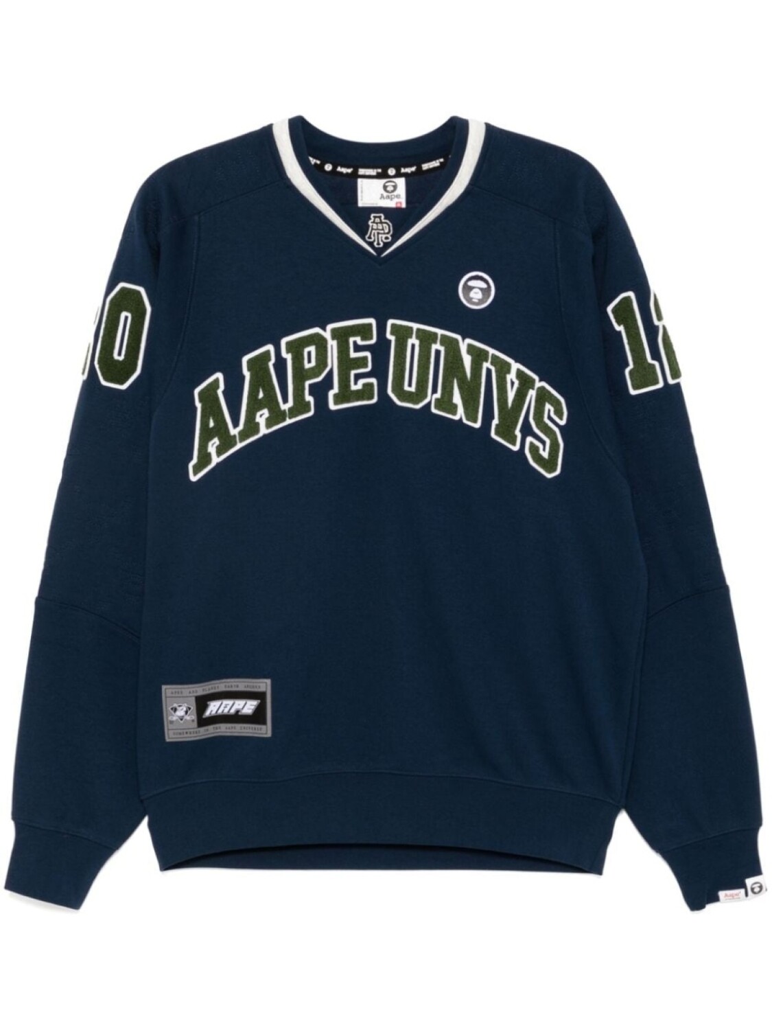

AAPE BY *A BATHING APE толстовка с нашивкой-логотипом, синий
