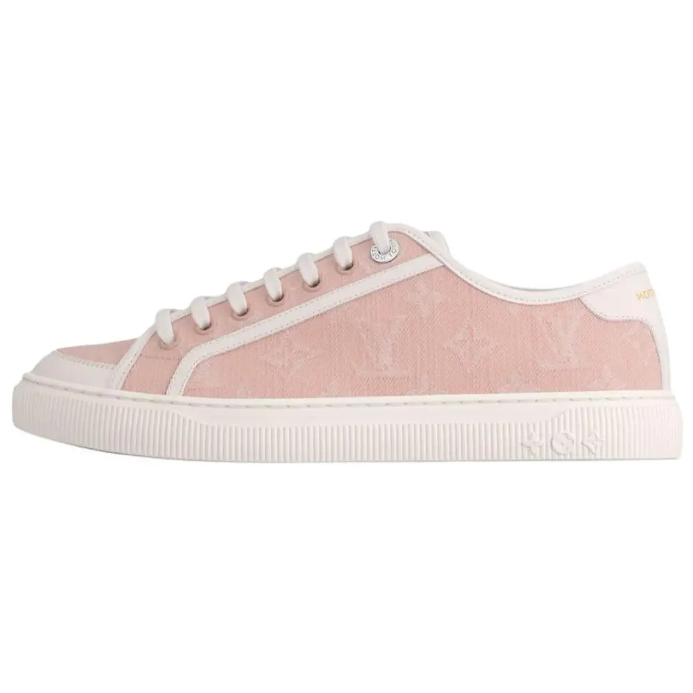 LOUIS VUITTON Кроссовки Lagoon 25ss, весна-лето, низкие кеды из парусины, женские, розовые