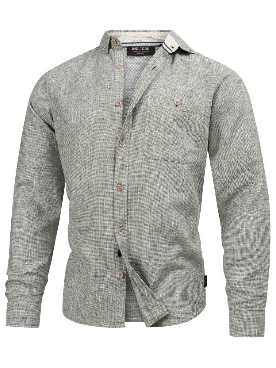

Рубашка на пуговицах классического кроя INDICODE JEANS, зеленый