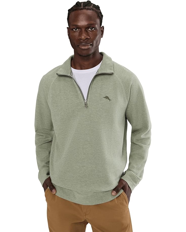 

Мужской худи Tommy Bahama North Point Half Zip, Tropical Fern Heather