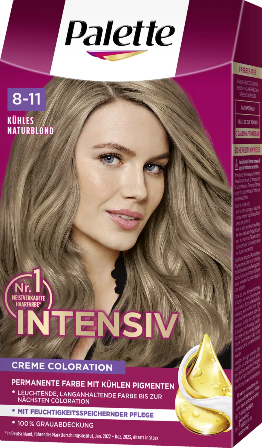 Краска для волос Poly Palette Intensiv Creme Coloration 8-11 Kühles Naturblond — фото 2