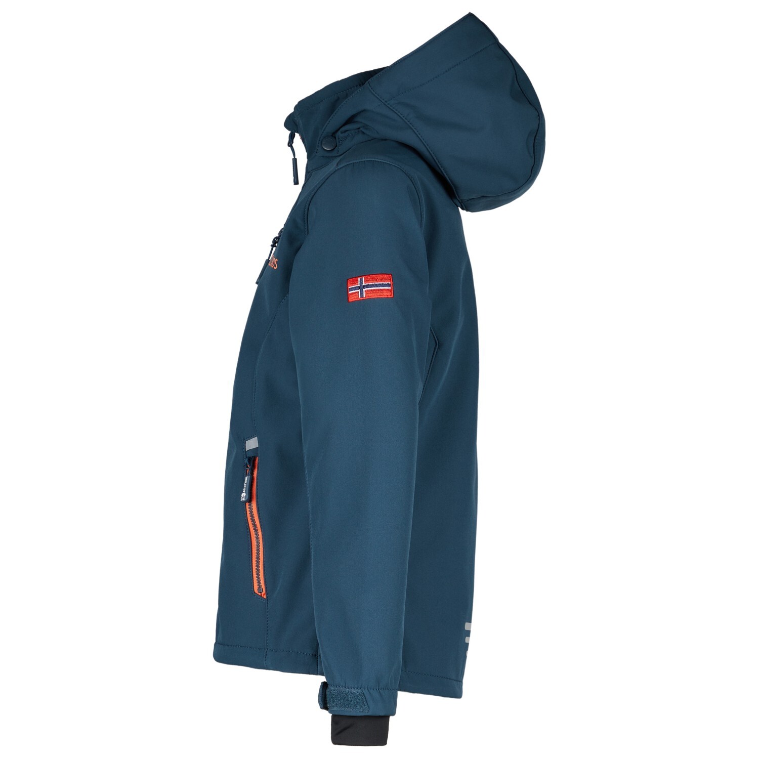 Куртка из софтшелла Trollkids Kid's Balestrand, цвет Navy/Bright Green/Medium Blue — фото 2