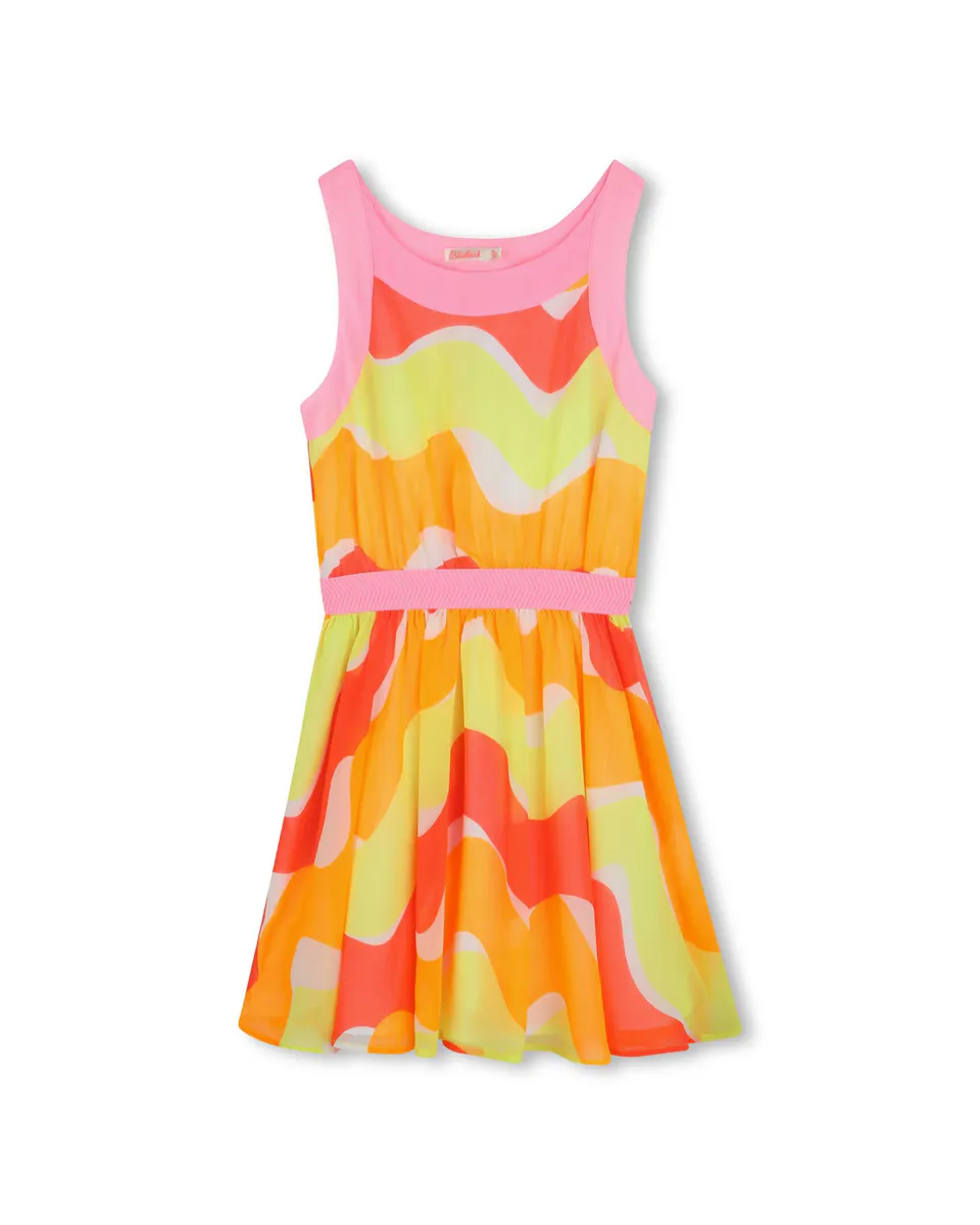 

Платье для девочки без рукавов с волнистым принтом Billieblush, многоцветный