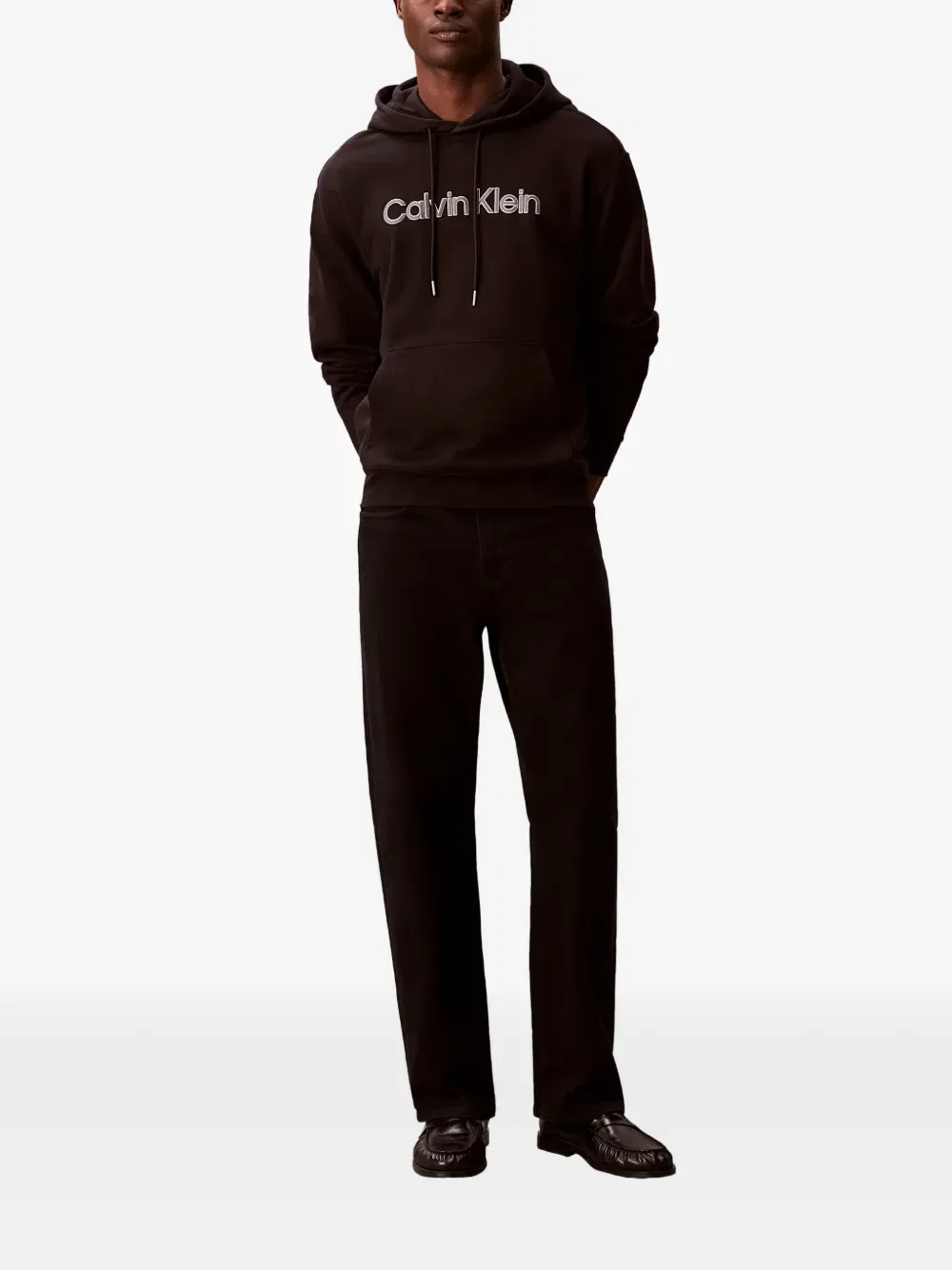 Толстовка с капюшоном и завязками Calvin Klein, черный — фото 2