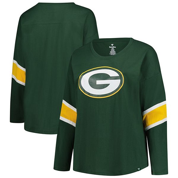 

Женская футболка Green Bay Packers plus size Redzone с 3/4 рукавом и круглым вырезом Fanatics, Зеленый, Женская футболка Green Bay Packers plus size Redzone с 3/4 рукавом и круглым вырезом Fanatics