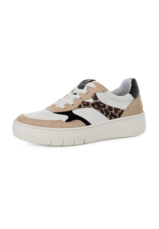 Кожаные кроссовки Tamaris, цвет 329 leopard comb