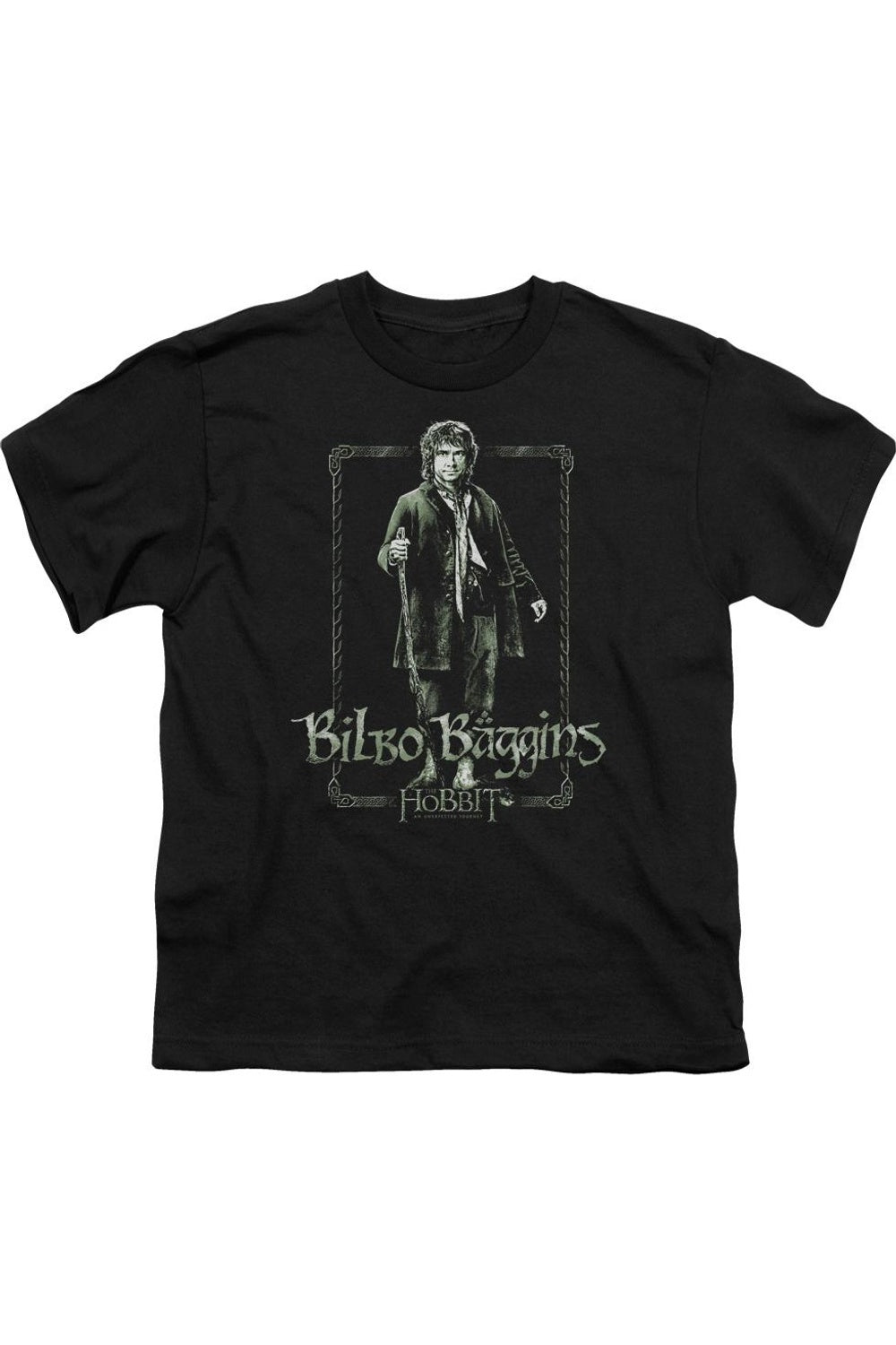 

Футболка с принтом "Хоббит Билбо" для детей Gildan, черный