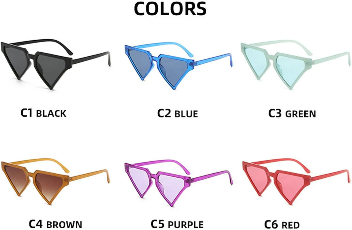 

Большие солнцезащитные очки в форме сердца в стиле панк для женщин, роскошные солнцезащитные очки в ярких конфетных цветах, праздничные очки для женщин mincl, Brown