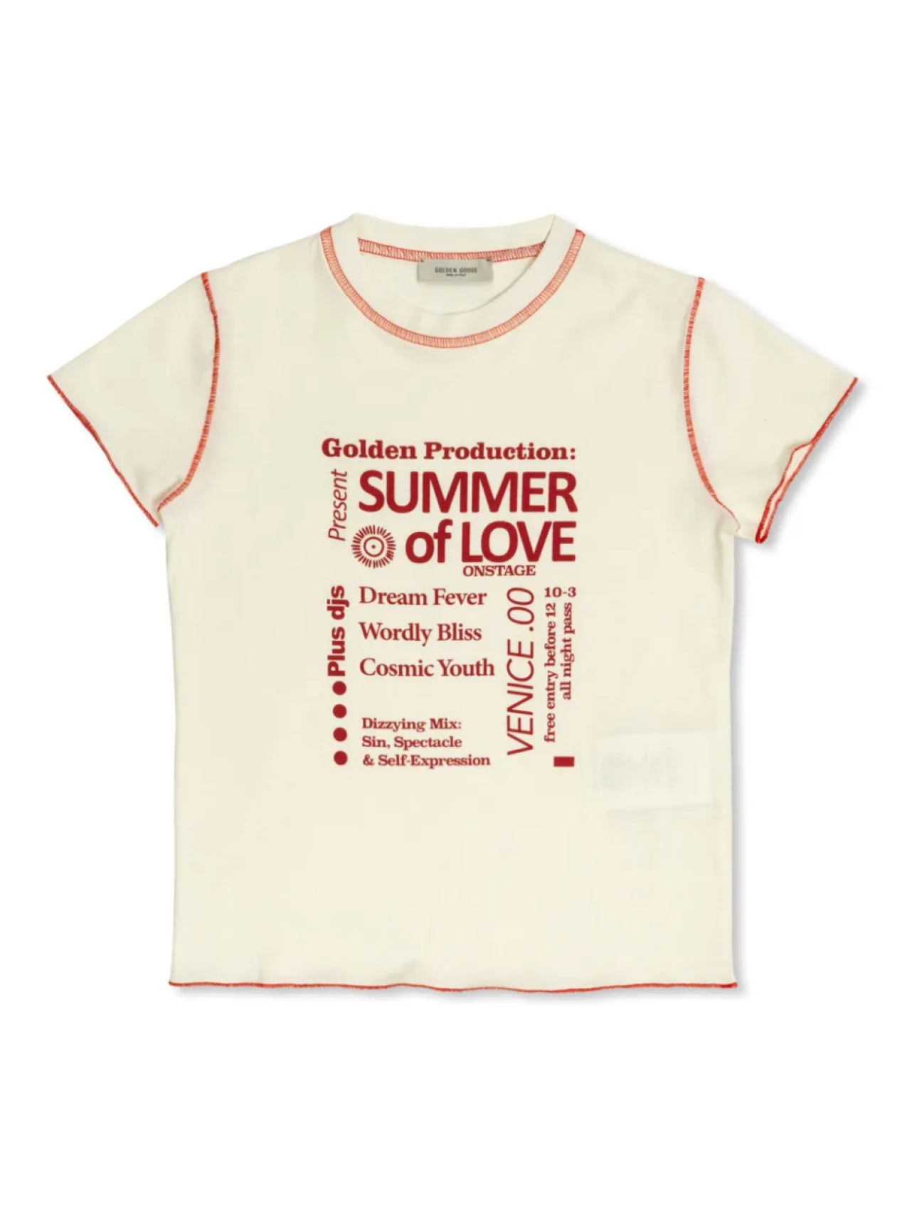 

Футболка из хлопка Golden Goose Kids, белый