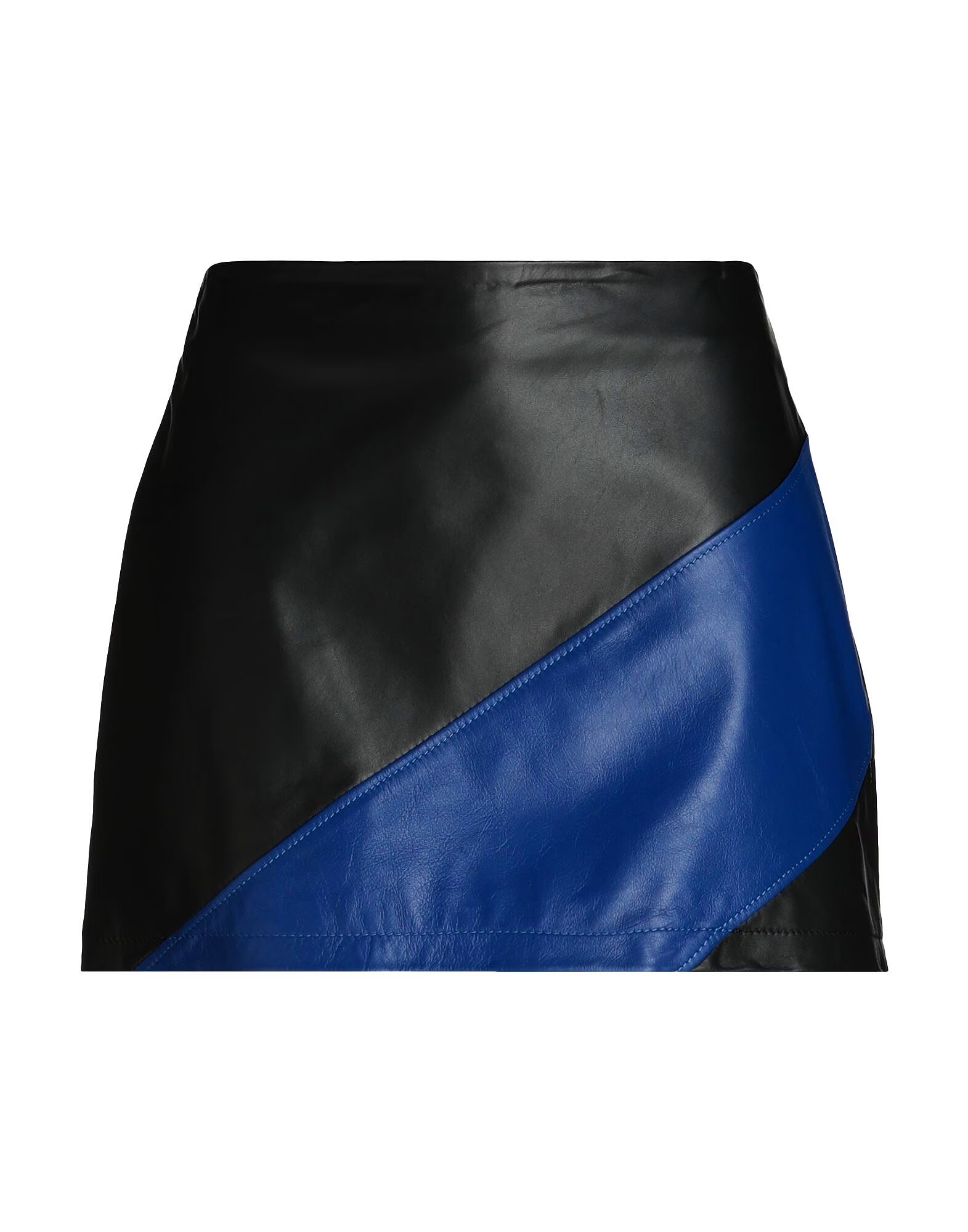 

Кожаная мини-юбка с цветовыми блоками 7 By Yoox, черный