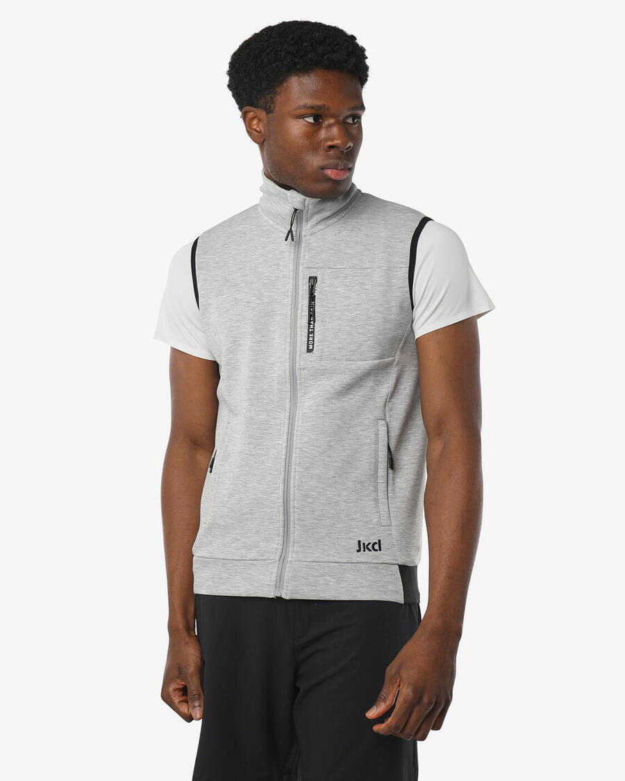 

JAKED Серая пестрая толстовка мужская из синтетического материала для фитнеса