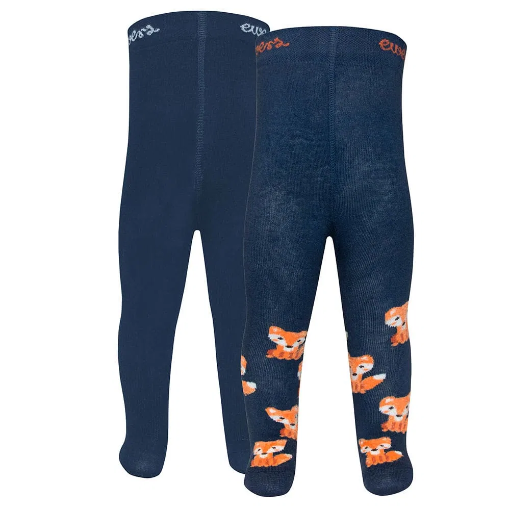Колготки с фуксом, 2 шт, Ewers, navy